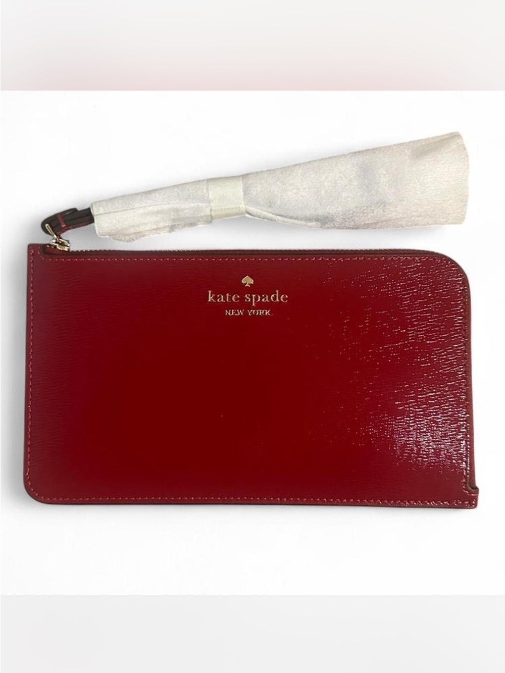 NEW Kate Spade New York Cherry Red Leather Wristlet